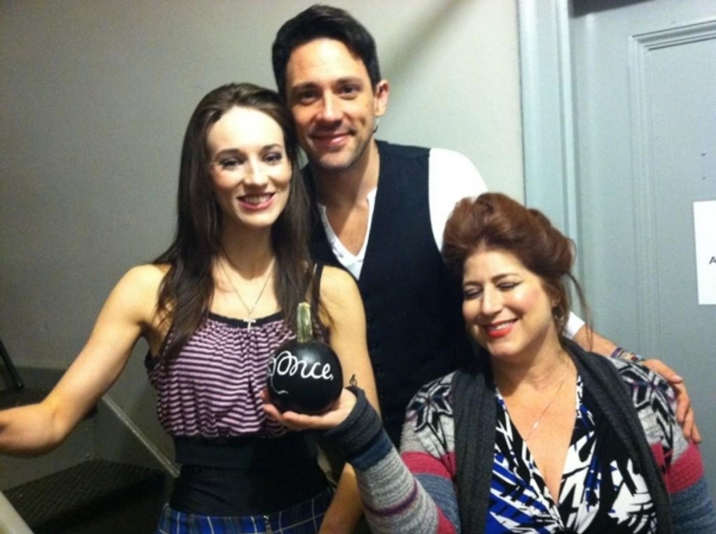 Photo Flash: Saturday Intermission Pics, Oct 13 - EVITA Mustaches, ONCE Pumpkins and More!  Image