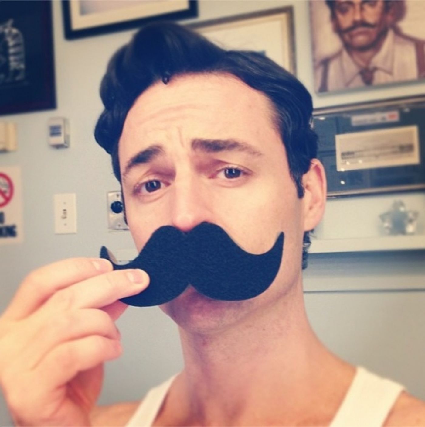Photo Flash: Saturday Intermission Pics, Oct 13 - EVITA Mustaches, ONCE Pumpkins and More!  Image