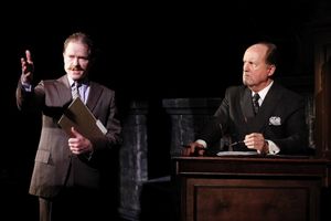 Clark Carmichael (as Dr. Winbourne, left) and John C. Vennema (as Judge, right) Photo