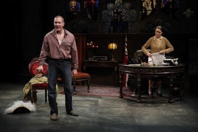 Joseph Sikora (as Skinner, left) and Cara Seymour (as Lily, right) Photo