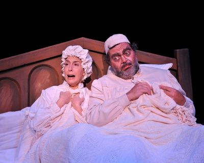 Emily Zacharias (Golde) and Bill Nolte as Tevye perform "The Dream" 
 Photo