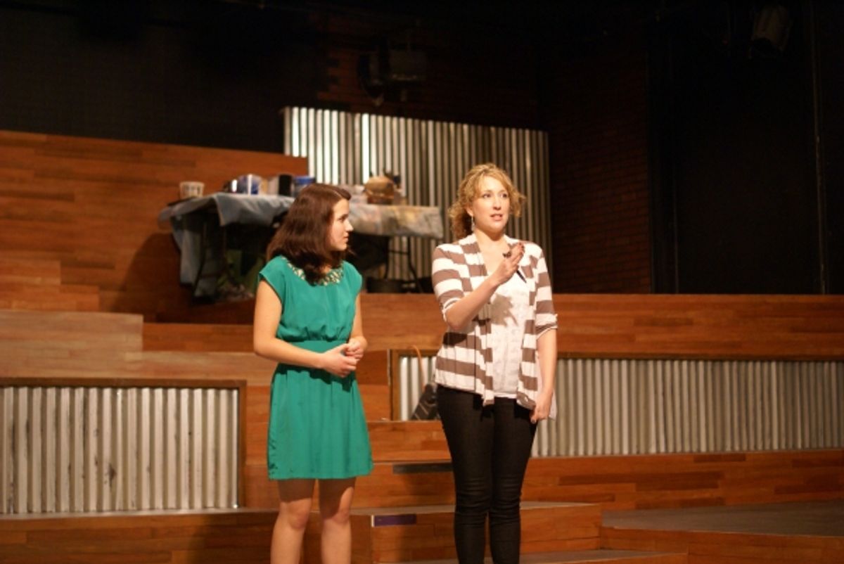 Courtney Balan with student
 at 