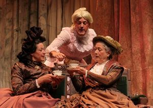 L-R:  Anne F. Butler (Madame Bathilde), Steven Cole Hughes (Millet) and Christy Brand Photo