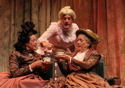 L-R:  Anne F. Butler (Madame Bathilde), Steven Cole Hughes (Millet) and Christy Brand Photo