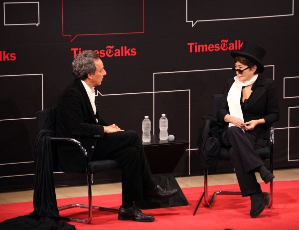 Yoko Ono and  Michael Kimmelman Photo
