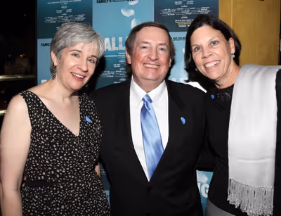 Playwright Deanna Jent, Producer Terry Schnuck & wife Sally 
 Photo