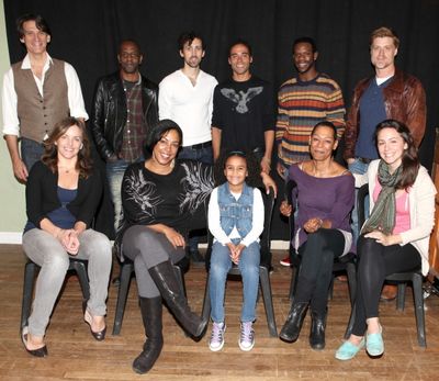 The Cast - Front Row: Alice Ripley, De'adre Aziza, Sumaya Bouhbal, Karen Kandel, Rach Photo