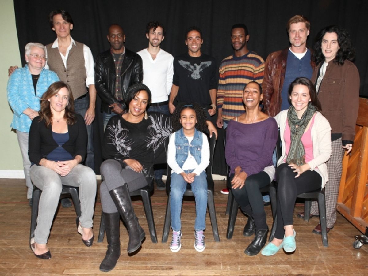 The Company - Front Row: Alice Ripley, De'adre Aziza, Sumaya Bouhbal, Karen Kandel, Rachel Spencer Hewitt  Back Row: playwright Paula Vogel, Bob Stillman, K. Todd Freeman, Chris Henry, Jonathan-David,Antwayn Hopper, Sean Allan Krill and director Tina Lan at 