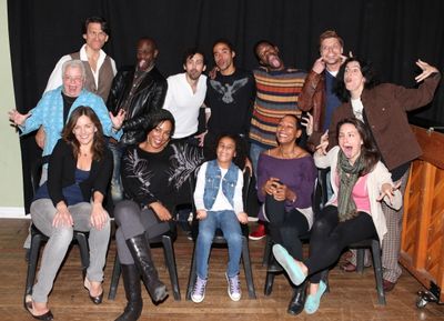 The Company Having Fun -  Front Row: Alice Ripley, De'adre Aziza, Sumaya Bouhbal, Kar Photo