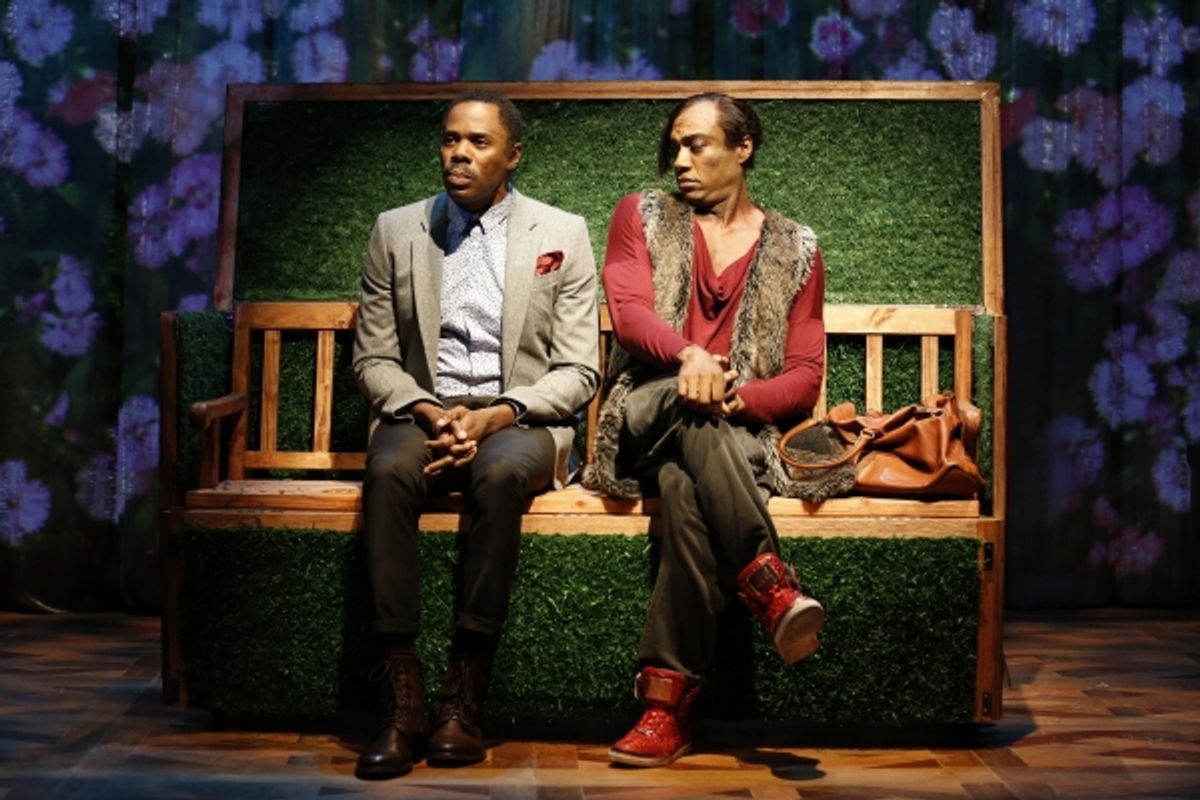 Colman Domingo and Sharon Washington in Wild With Happy, written by Colman Domingo and directed by Robert O'Hara, running at The Public Theater at Astor Place from October 9 through November 11. Photo credit: Joan Marcus. at 