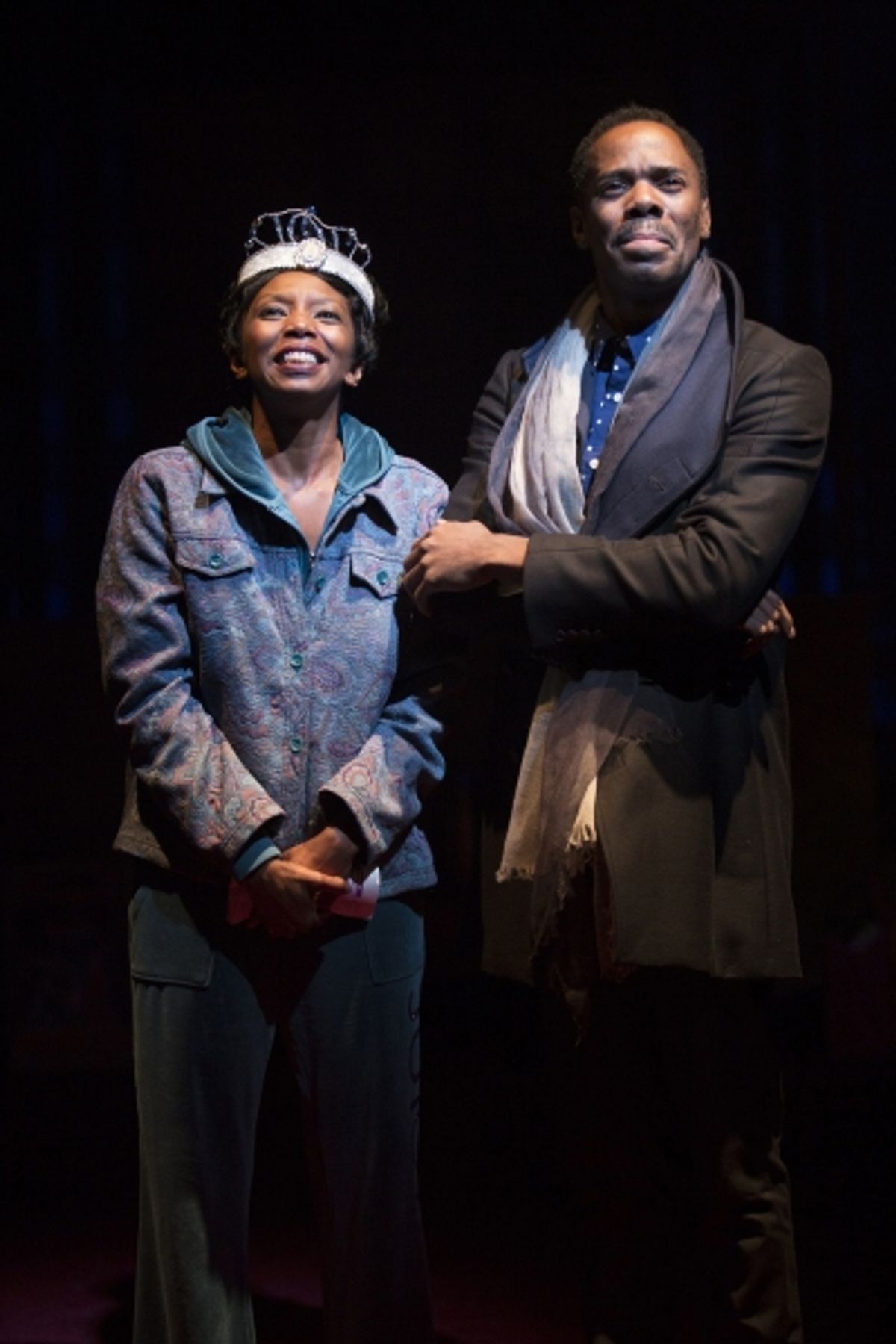 Sharon Washington and Colman Domingo in Wild With Happy, written by Colman Domingo and directed by Robert O'Hara, running at The Public Theater at Astor Place from October 9 through November 11. Photo credit: Joan Marcus. at 