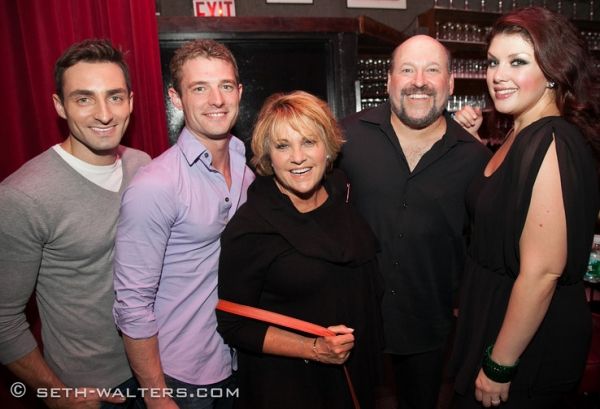 Scott Nevins, Zak Baldridge, Lorna Luft, Frank Wildhorn and Jane Monheit Photo