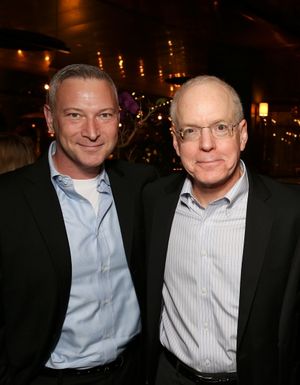 From left, producer Jeffrey Finn and CTG Producing Director Douglas C. Baker pose dur Photo
