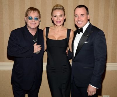Sir Elton John, Diana Jenkins and David Furnish Photo