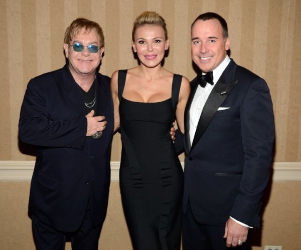 Sir Elton John, Diana Jenkins and David Furnish Photo