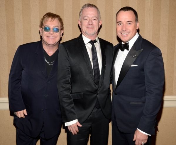 Sir Elton John, Joseph Blount and David Furnish Photo