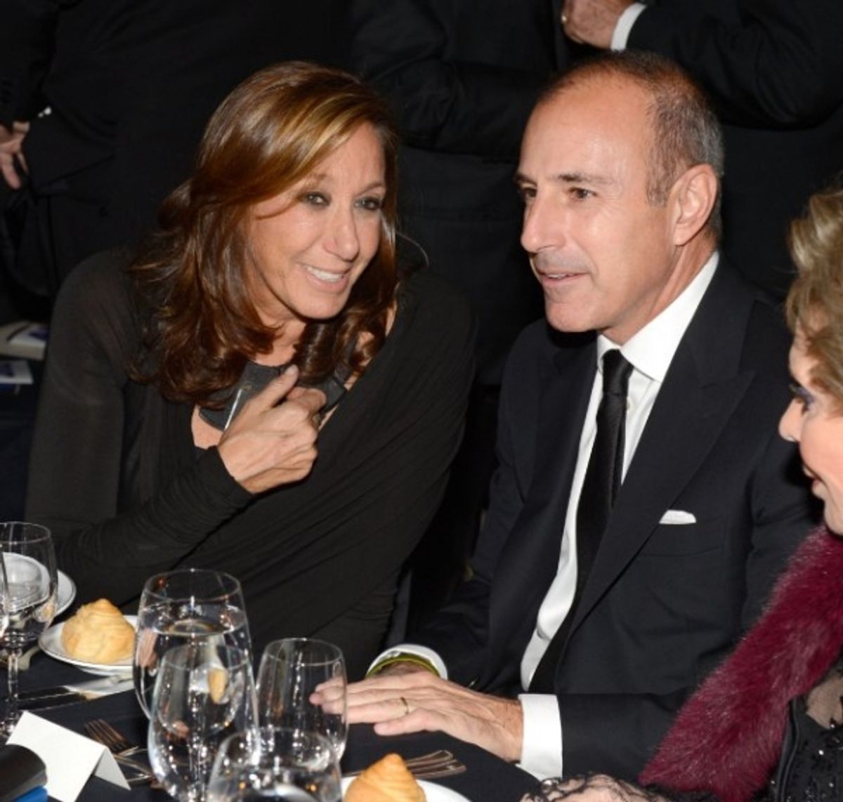 Donna Karan and Matt Lauer at 