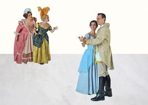 Jennylind Paris (Stepsister Grace), Daniella Painton (Stepsister Joy), Samantha Bruce (Cinderella) and Jake Delaney (Prince) @ BroadwayWorld Jennylind Paris (Stepsister Grace), Daniella Painton (Stepsister Joy), Samantha Bruce Photo