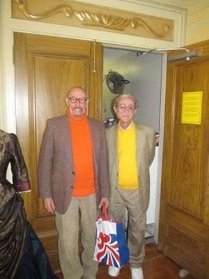 SomethingÃ¢â‚¬â„¢s Afoot book, music, and lyric writers James McDonald (lef Photo