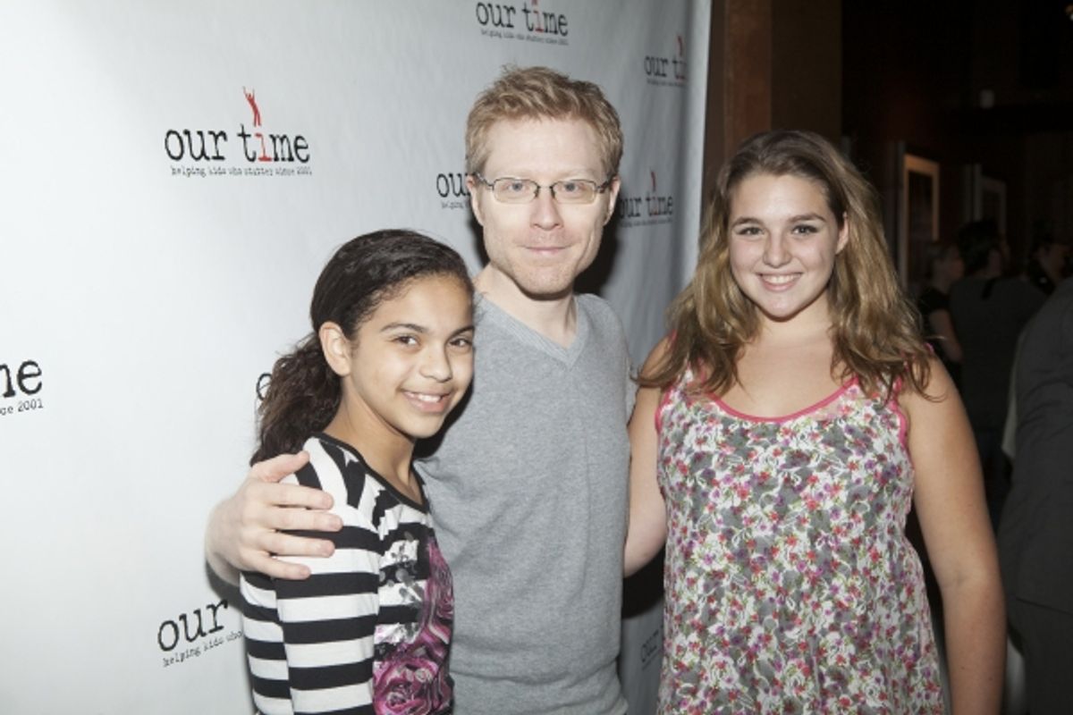 Anthony Rapp and the 'Our Time' kids
 at 