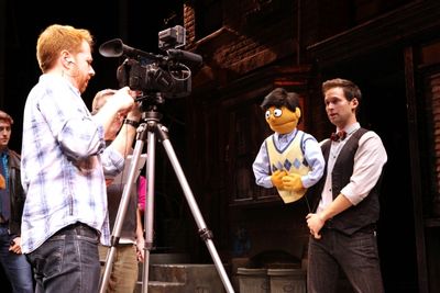 Jed Resnick & Princeton - filming a PSA in support of the Public Broadcasting System Photo