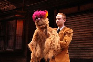 Rob Morrison and Trekkie Monster -filming a PSA in support of the Public Broadcasting System @ BroadwayWorld Rob Morrison and Trekkie Monster -filming a PSA in support of the Public Broadcasting Photo