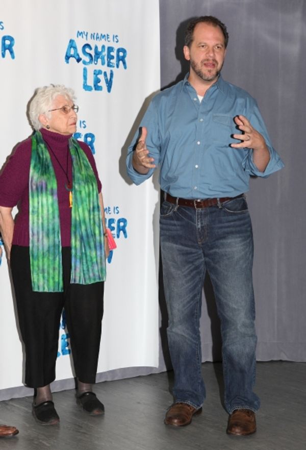 Chaim Potok's widow Adena Potok and Playwright Aaron Posner  Photo