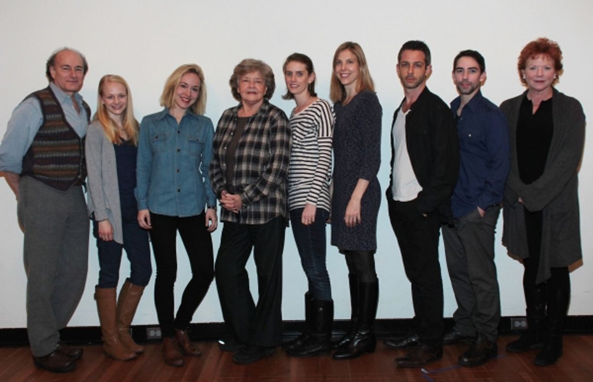 Peter Friedman, Sarah Goldberg, Joyce Van Patten, Amy Herzog, Carolyn Cantor, Jeremy Strong, Keith Nobbs, Becky Ann Baker at 