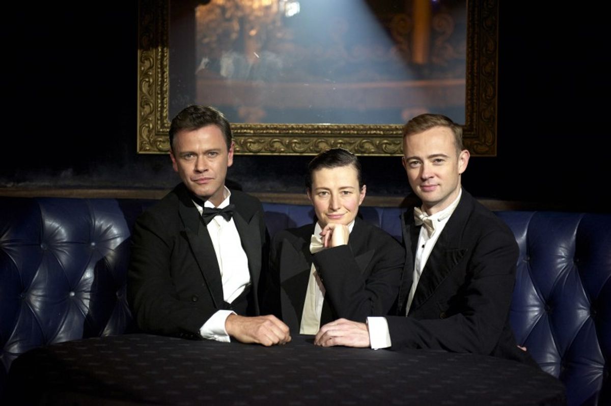 Matthew Cutts as King Marchand, AnnaFrancolini as Count Victor Grazinski and Victoria Grant and Richard Dempsey as Toddy
 at 