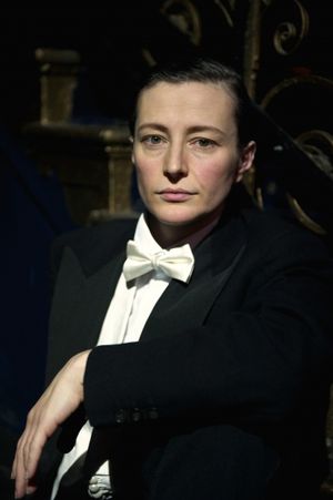 Anna Francolini as Count Victor Grazinski/Victoria Grant in Victor/Victoria, opening at Southwark Playhouse on October 25. Photographed by Annabel Vere @ BroadwayWorld Anna Francolini as Count Victor Grazinski/Victoria Grant in Victor/Victoria, opening Photo