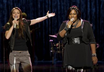 Melissa Benoist, Alex Newell Photo