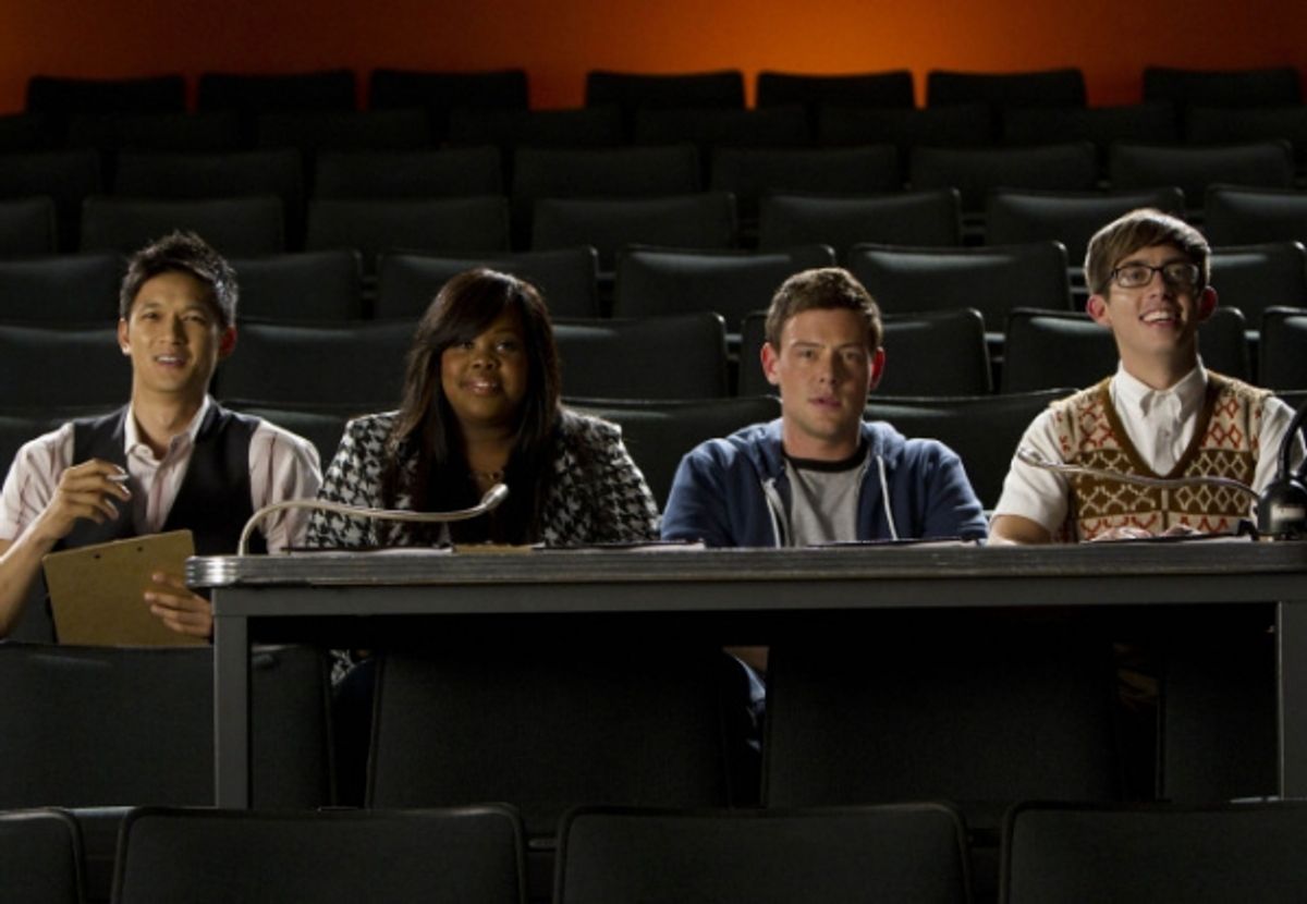 Harry Shum Jr., Amber Riley, Cory Monteith, Kevin McHale at 