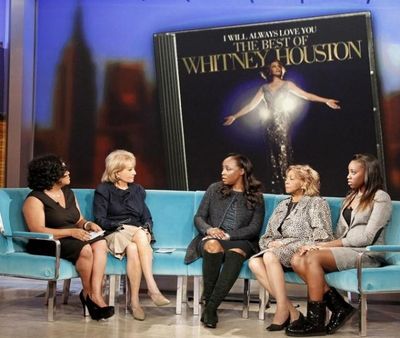 SHERRI SHEPHERD, BARBARA WALTERS, PAT HOUSTON, CISSY HOUSTON, RAYAH HOUSTON    Photo