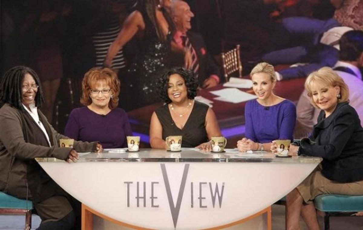 WHOOPI GOLDBERG, JOY BEHAR, SHERRI SHEPHERD, ELISABETH HASSELBECK, BARBARA WALTERS    at 