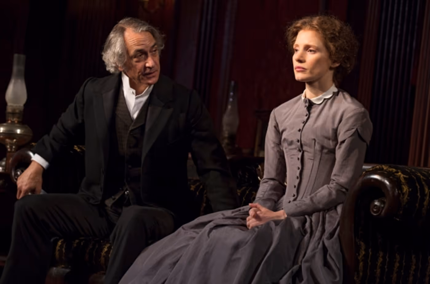 Photo Coverage: First Look at Jessica Chastain, Dan Stevens, and David Strathairn in THE HEIRESS! Image