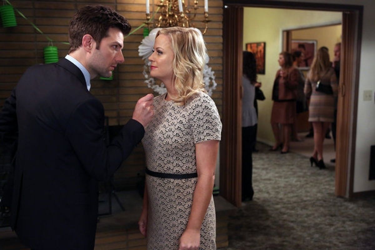 Adam Scott, Amy Poehler at 