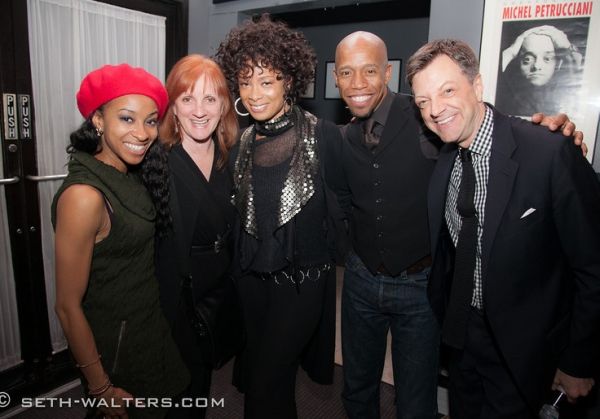 Allison Semmes, TK Lausner, Valarie Pettiford and Ty Stephens with Jim Caruso Photo