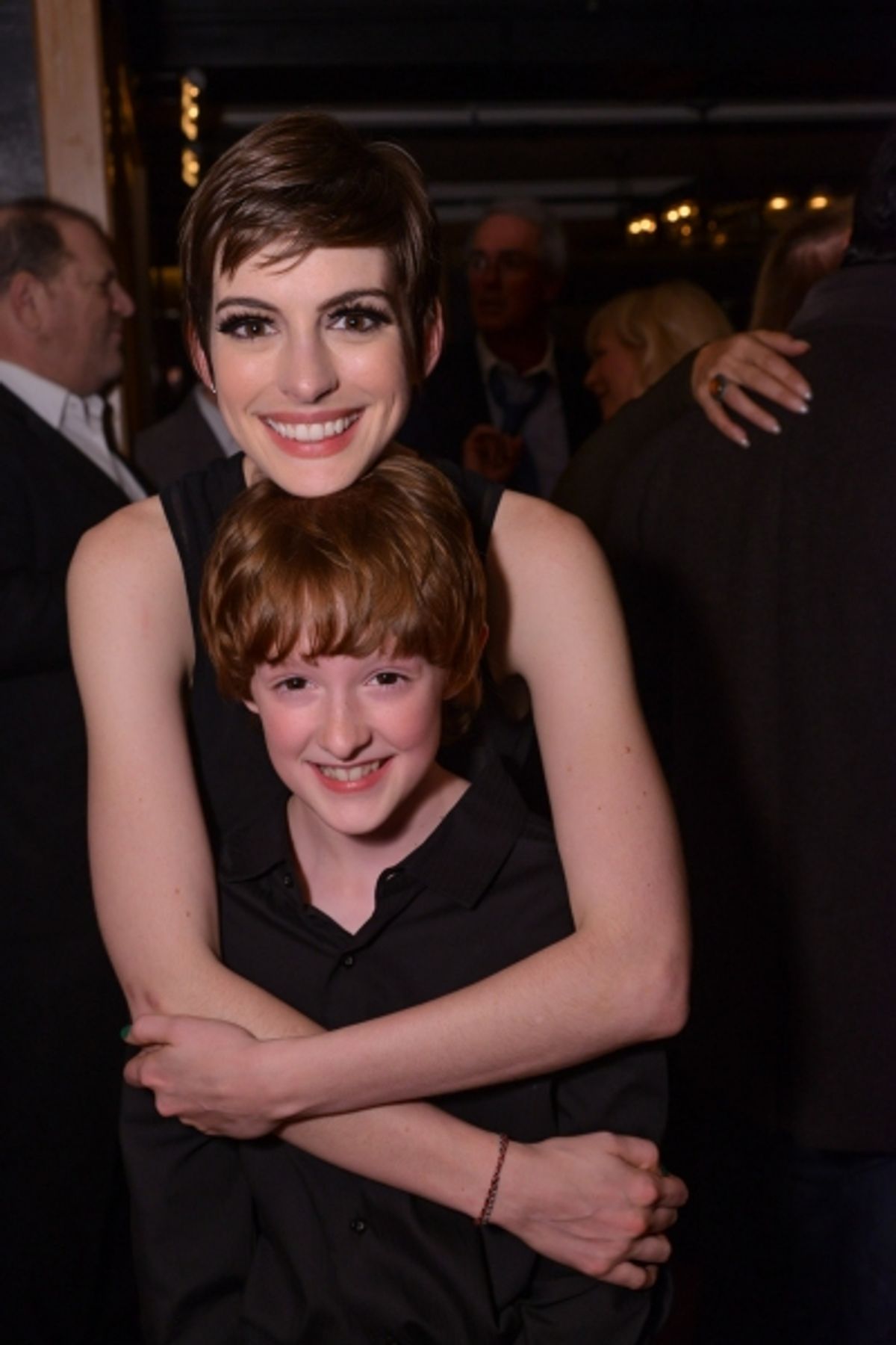 Anne Hathaway and Noah Robbins at 