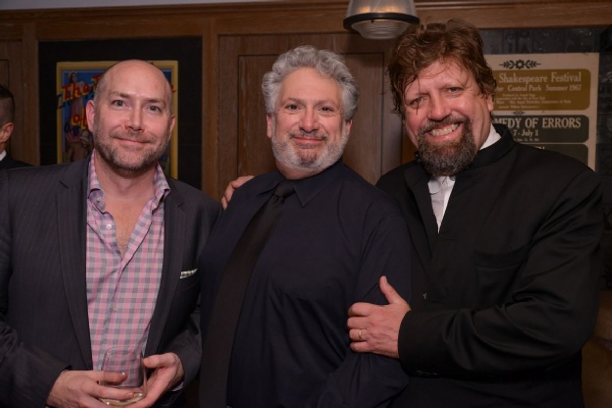 Executive Director Patrick Willingham, Harvey Fierstein, and Artistic Director Oskar Eustis  at 
