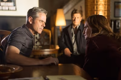 C. THOMAS HOWELL, NATHAN FILLION, STANA KATIC    Photo