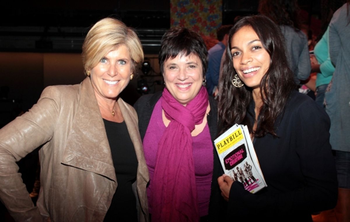 Suze Orman, Eve Ensler, Rosario Dawson
 at 