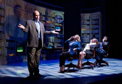 Brad Oscar, Donna Vivino, Joanna Glushak, and Alex Brightman Photo