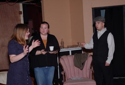 Kendra Maurer as "Gooch", Carleigh Jones as "Norah" and David Scharton as "Ito" Photo