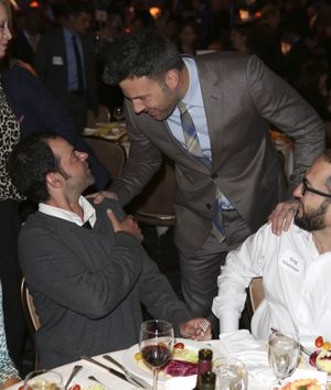 From left, actors Rory Cochrane and Ben Affleck, Career Achievement Award winner talk during the 2012 Casting Society of America Artios Awards held at the Beverly Hilton Hotel on Monday Oct. 29, 2012 in Beverly Hills, Calif. (Photo by Ryan Miller/Capture @ BroadwayWorld From left, actors Rory Cochrane and Ben Affleck, Career Achievement Award winner talk Photo