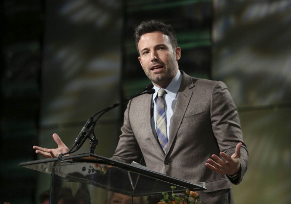 Ben Affleck, Career Achievement Award winner speaks during the 2012 Casting Society of America Artios Awards held at the Beverly Hilton Hotel on Monday Oct. 29, 2012 in Beverly Hills, Calif. (Photo by Ryan Miller/Capture Imaging) at 