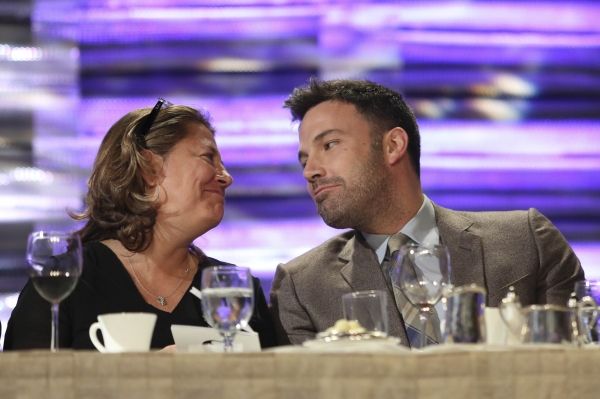 From left, Lora Kennedy, Hoyt Bowers Award winner and Ben Affleck, Career Achievement Photo