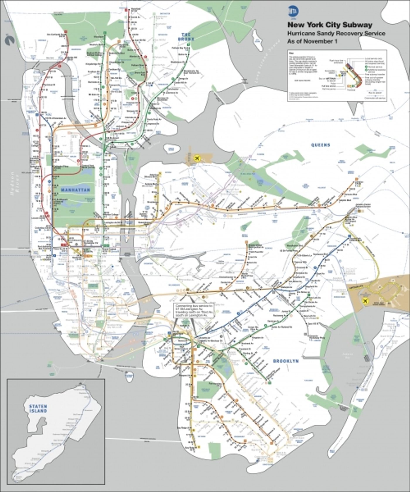 Photo Flash: MTA Hurricane Sandy New York City Subway Recovery Service as of November 1 Photo Flash: MTA Hurricane Sandy New York City Subway Recovery Service as of November 1 Image