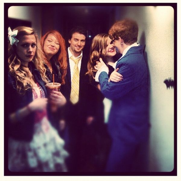 Blair Allison (as How I Met Your Mother's Robin Sparkles), along with her friends Bla Photo