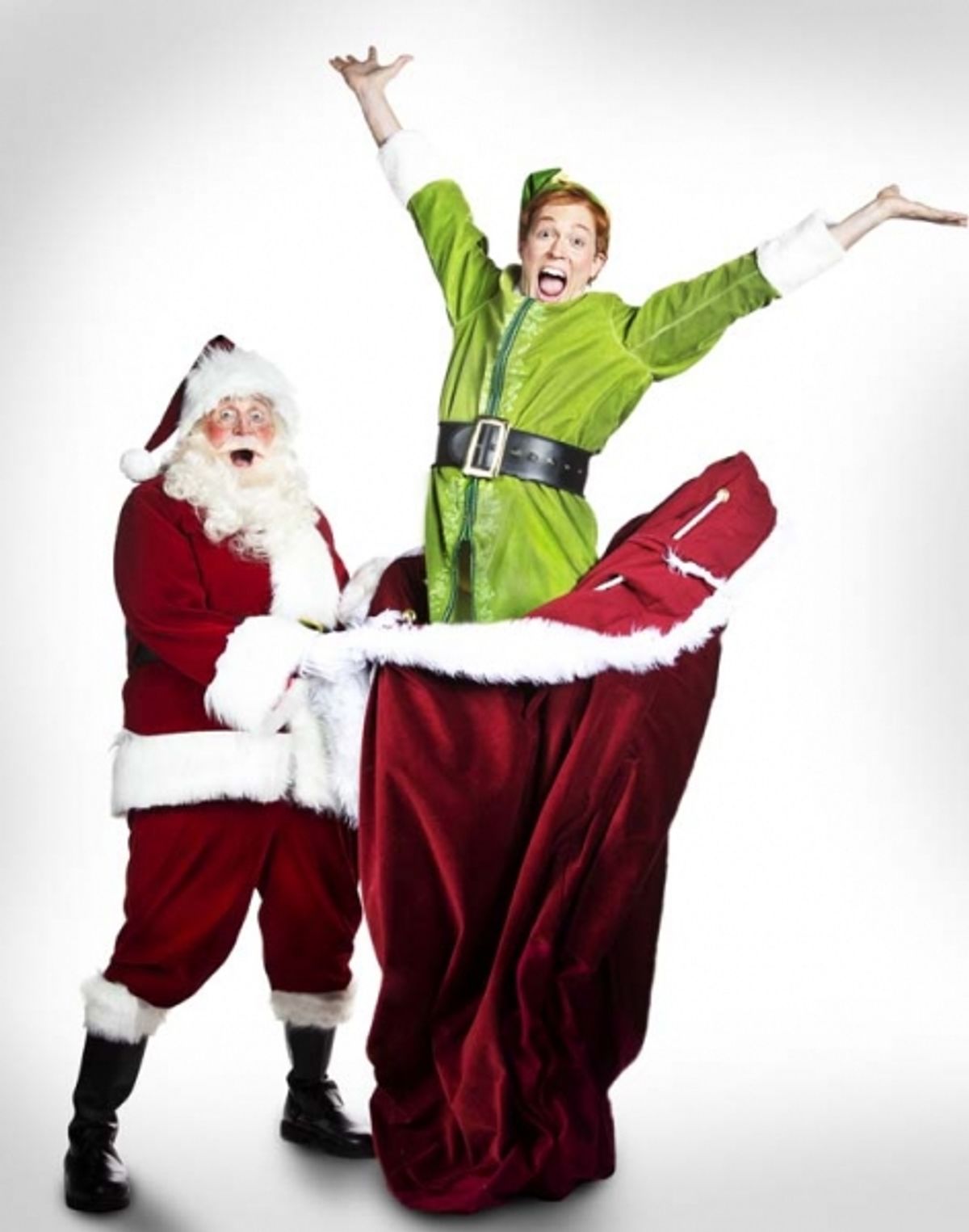 Santa Clause (SÃ'Â©an G. Griffin) and Buddy (Matt Owen) at 