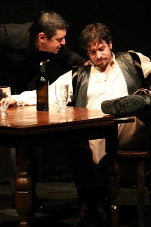 Robert Poley and Christopher Marlowe (Sam Martinez and Scott McWhirter) @ BroadwayWorld Robert Poley and Christopher Marlowe (Sam Martinez and Scott McWhirter) Photo